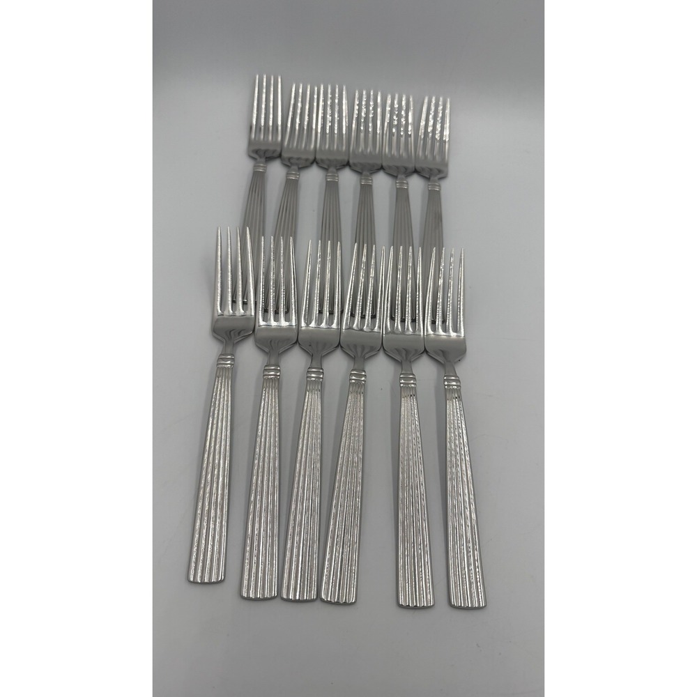Reed & Barton Radiance Forks Set of 12 Stainless Flatware Silverware